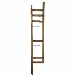 MACABANE ALIDA - Portemanteau Marron 3 'ventaux' Teck Recyclé Et Métal - Brun -MACABANE Elegant store 18400608 4