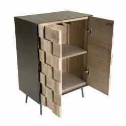 MACABANE CLEMENCE - Buffet 2 Portes Bois Sapin Et Pieds Métal - Naturel -MACABANE Elegant store 18400618 4