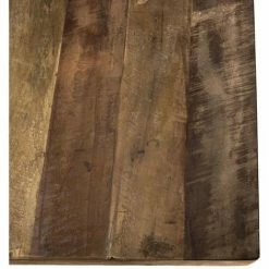 MACABANE ALIDA - Table à Manger Rectangulaire 200x90cm Teck Recyclé Acacia Mahogany Recyclé Pieds Métal Noir - Brun -MACABANE Elegant store 18544743 5