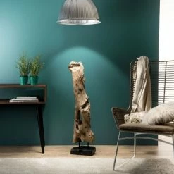 MACABANE LALY - Objet Décoration Bois Teck Branche Naturelle 'M' - Bois Naturel -MACABANE Elegant store 18611439 5