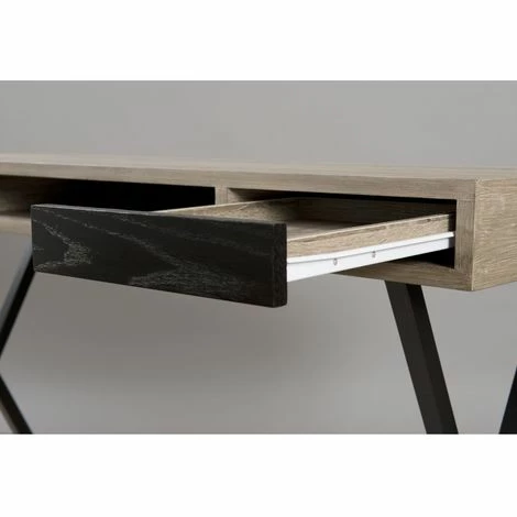 MACABANE FLEUR - Bureau Pieds Croisés - Naturel 5 MACABANE FLEUR - Bureau Pieds Croisés - Naturel – Image 3