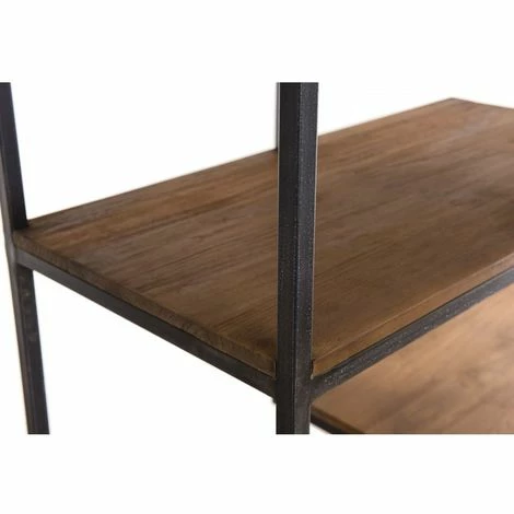 MACABANE ALIDA - Étagère Recto-Verso En Décalé 120x40x180cm Teck Recyclé Métal Noir - Brun 7 MACABANE ALIDA - Étagère Recto-Verso En Décalé 120x40x180cm Teck Recyclé Métal Noir - Brun – Image 5