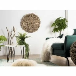 MACABANE SUZY - Décoration Murale Ronde 80x80cm Bois Flotté - Naturel