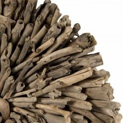 MACABANE SUZY - Décoration Murale Ronde 80x80cm Bois Flotté - Naturel -MACABANE Elegant store 19452718 3