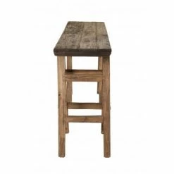 MACABANE NOLAN - Console Tréteaux Marron 140x38cm En Bois Recyclé - Esprit Brocante - Bois Naturel -MACABANE Elegant store 19685012 4