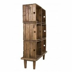 MACABANE NOLAN - Meuble De Rangement 6 Caisses Marron Bois Mahogany - Esprit Brocante - Bois Naturel -MACABANE Elegant store 19685043 4