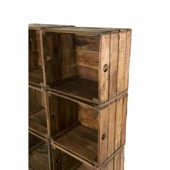 MACABANE NOLAN - Meuble De Rangement 6 Caisses Marron Bois Mahogany - Esprit Brocante - Bois Naturel -MACABANE Elegant store 19685043 5