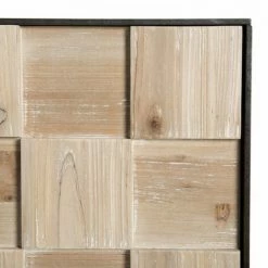 MACABANE CLEMENCE - Buffet 4 Portes Bois Sapin Et Pieds Métal - Naturel -MACABANE Elegant store 20249069 3