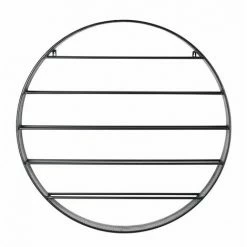 MACABANE HABY - Étagère Ronde Range-bouteilles 90x90cm 5 Niveaux 9 Bouteilles Métal Noir - Noir -MACABANE Elegant store 22865925 5