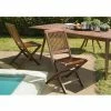 MACABANE HANNA - Ensemble De 2 Chaises De Jardin Java En Bois Teck Huilé - Marron -MACABANE Elegant store 27101871 1