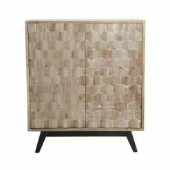 MACABANE ANDRO - Buffet Beige Scandi 2 Portes Pieds Noirs Sapin - Blanchie -MACABANE Elegant store 27206564 5
