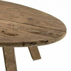 MACABANE ANDRIAN - Table Basse Ovale Marron Bois Pin Recyclé - Naturelle -MACABANE Elegant store 27206589 4