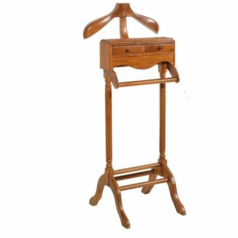 MACABANE AYAN - Valet De Chambre Bois Teck Marron - Miel 4 MACABANE AYAN - Valet De Chambre Bois Teck Marron - Miel – Image 2