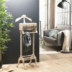 MACABANE BIANCA - Valet De Chambre Bois Teck Blanchi - Blanchi