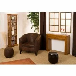 MACABANE AYAN - Étagère Bibliothèque Marron 45 Cm Bois Teck - Miel 8 MACABANE AYAN - Étagère Bibliothèque Marron 45 Cm Bois Teck - Miel -MACABANE Elegant store 29529949 3