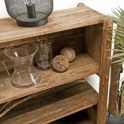 MACABANE ANDRIAN - Étagère Marron 3 Niveaux Bois Pin Recyclé - Naturelle -MACABANE Elegant store 30439195 3