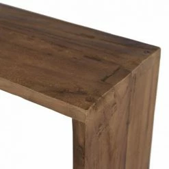 MACABANE ALIDA - Étagère Murale Marron Carrée 35x35cm 1 Niche Bois Teck Recyclé - Marron -MACABANE Elegant store 34272817 3