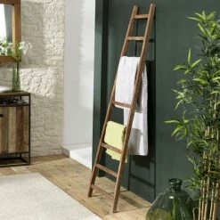 MACABANE ALIDA - Porte Serviettes Haut Marron Bois Teck Recyclé - Marron