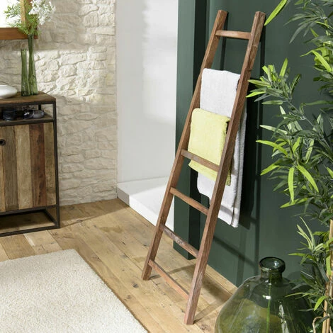 MACABANE ALIDA - Porte Serviettes Marron Bois Teck Recyclé - Marron 6 MACABANE ALIDA - Porte Serviettes Marron Bois Teck Recyclé - Marron – Image 5