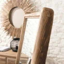 MACABANE ANDRIAN - Miroir Sur Pieds Marron Bois Pin Recyclé - Naturelle -MACABANE Elegant store 35105598 3