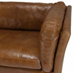 MACABANE GASTON - Canapé Marron MILANO Vintage Cuir 3 Places Pieds Bois - Marron 9 MACABANE GASTON - Canapé Marron MILANO Vintage Cuir 3 Places Pieds Bois - Marron -MACABANE Elegant store 43054854 3