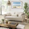 MACABANE NOE - Canapé Beige 3 Places Pieds En Bois - Beige