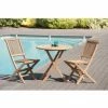 MACABANE HARRIS - Table De Jardin 2 Personnes, Ronde Pliante 80 X 80 Cm En Bois Teck - Marron 1 MACABANE HARRIS - Table De Jardin 2 Personnes, Ronde Pliante 80 X 80 Cm En Bois Teck - Marron -MACABANE Elegant store 6969669 1