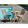 MACABANE HARRIS - Table De Jardin 2 Personnes, Carrée Pliante 60x60cm En Bois Teck - Marron -MACABANE Elegant store 6969670 1