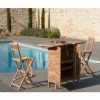 MACABANE HARRIS - Chaise Pliante De Bar Jardin En Bois Teck - Marron 2 MACABANE HARRIS - Chaise Pliante De Bar Jardin En Bois Teck - Marron -MACABANE Elegant store 7035440 1