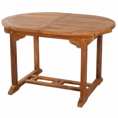 MACABANE HANNA - Table De Jardin 4/6 Personnes - Ovale Extensible 120/180 X 90 Cm En Bois Teck Huilé - Marron 4 MACABANE HANNA - Table De Jardin 4/6 Personnes - Ovale Extensible 120/180 X 90 Cm En Bois Teck Huilé - Marron – Image 2