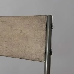 MACABANE HYACINTHE - Ensemble De 2 Chaises De Jardin Scandinaves En Bois Teck Teinté Grisé Et Métal - Marron -MACABANE Elegant store 7061655 5