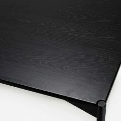 MACABANE DALY - Table à Manger Rectangulaire Noire 220x100cm Piètement Métal - Noir -MACABANE Elegant store 71057082 5