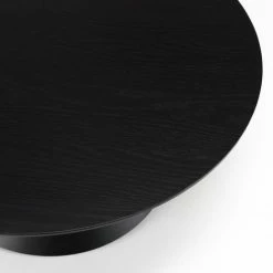 MACABANE DALY - Table Basse Ronde Noire 78x78cm Pied Conique Métal - Noir -MACABANE Elegant store 71057096 5