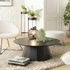 MACABANE DALY - Table Basse Ronde Noire 90x90cm - Noir -MACABANE Elegant store 71057097 1
