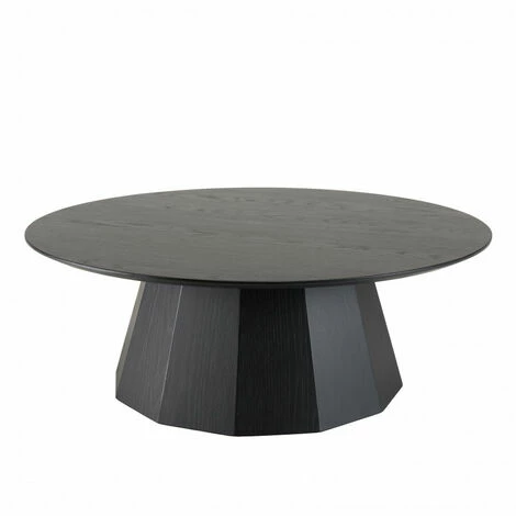 MACABANE DALY - Table Basse Ronde Noire 90x90cm - Noir 6 MACABANE DALY - Table Basse Ronde Noire 90x90cm - Noir – Image 4