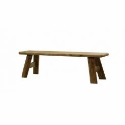 MACABANE ANDRIAN - Banc 140x30cm Bois Pin Recyclé - Marron