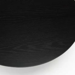 MACABANE DALY - Table Basse Ronde Noire 78x78cm Piètement Métal - Noir -MACABANE Elegant store 71057113 5